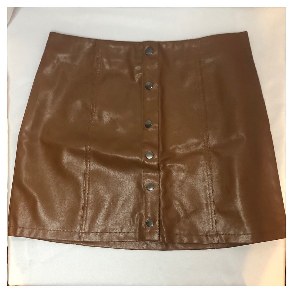 faux leather skirt